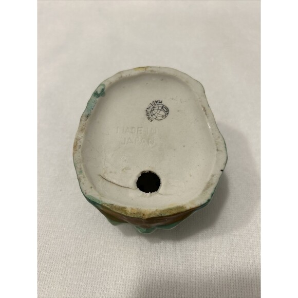 Japanese Export Pottery Frog Hat Pin Holder Tooth Pick Pomander - Picture 6 of 9